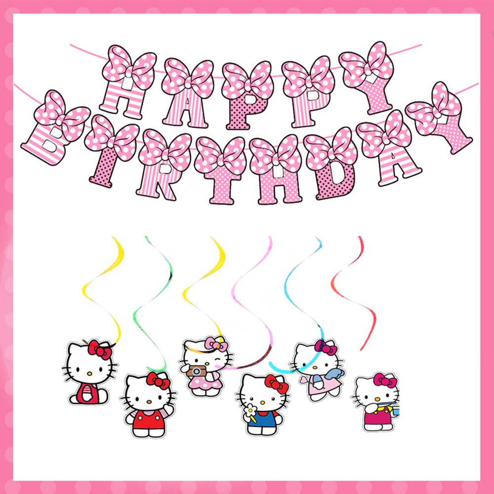 Science Of Happiness - 7/13pcs/set 산리오 헬로 키티 배너 스파이럴