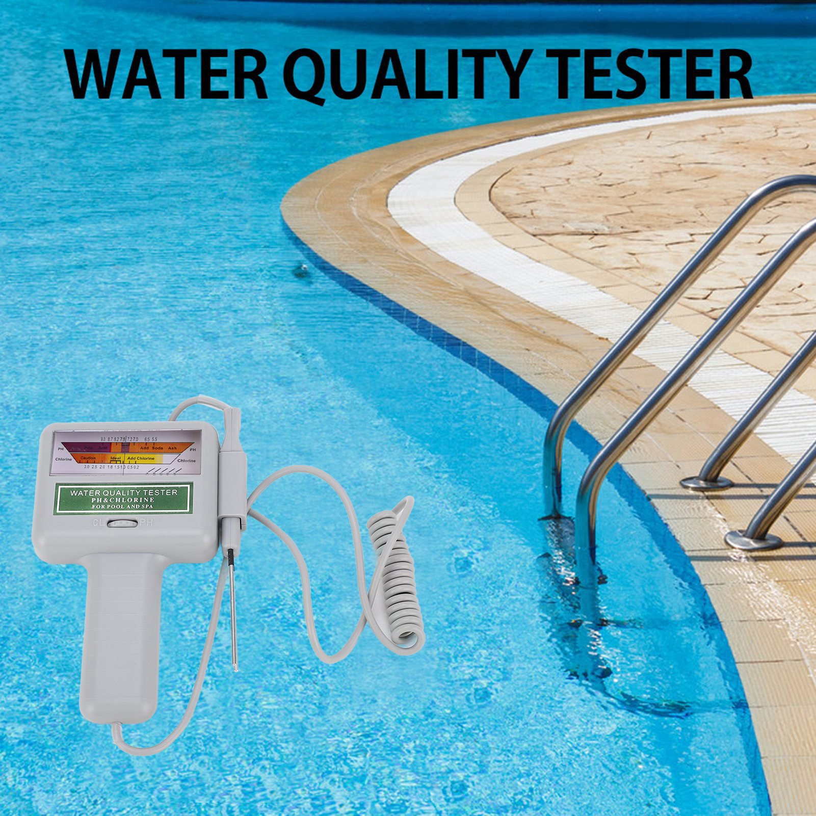 디지털 수영장 물 테스터 pH 염소 측정기 간편 작동  - Water Testing Kit 리뷰 및 가격