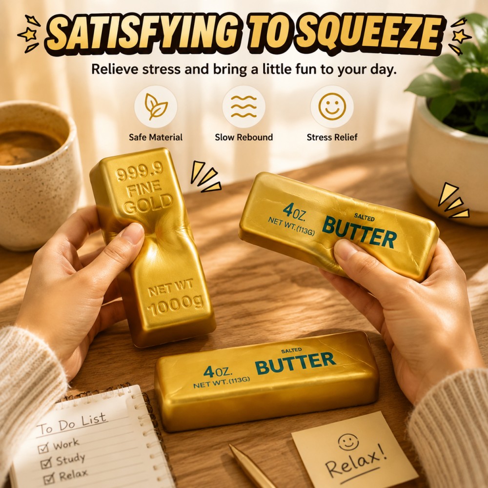 새로운 골드 버터 스틱 피젯 토이 스퀴시 탄성 치즈 스 - Crystal Growing Kit 리뷰 및 가격